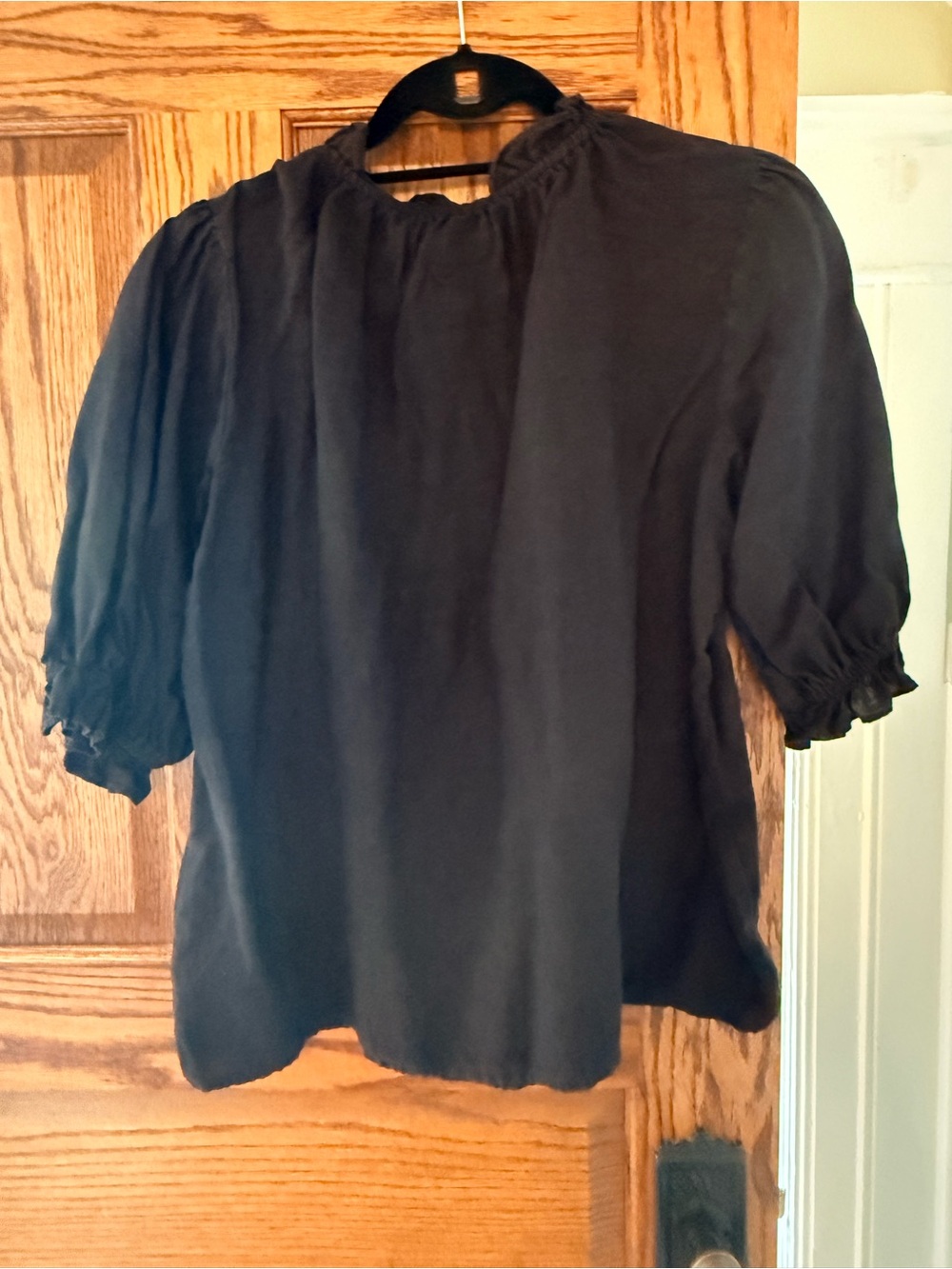 Velvet Rosabel Woven Linen Puff Sleeve Top - Picture 4 of 9